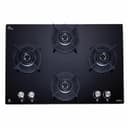 Elica 60cm 4 Burner Auto Ignition Hob-Top | RG FLEXI HCT 460 DX LOTUS BK | Italian Sabaf Valves & Burners