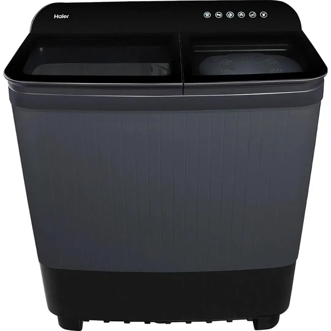 Haier 8.5 kg Semi-Automatic Washing Machine (Black, HTW85-186BBK)