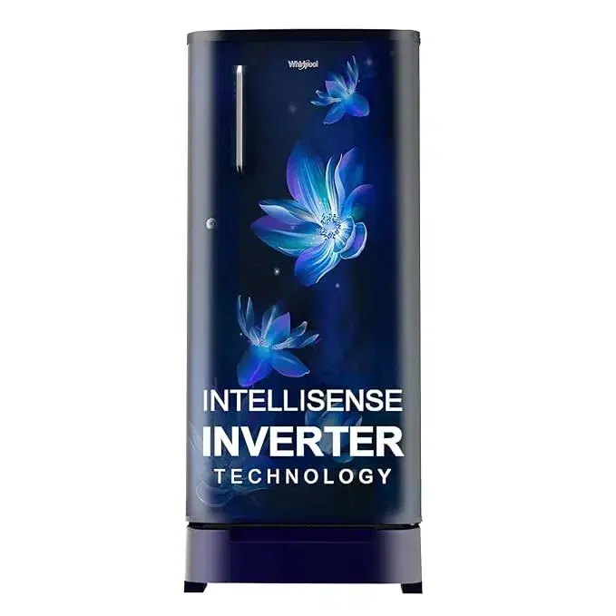 Whirlpool 184 L 4 Star Inverter Direct-Cool Single Door Refrigerator (205 WDE PRM 4SInv Sapphire Flower Rain-Z, Blue)