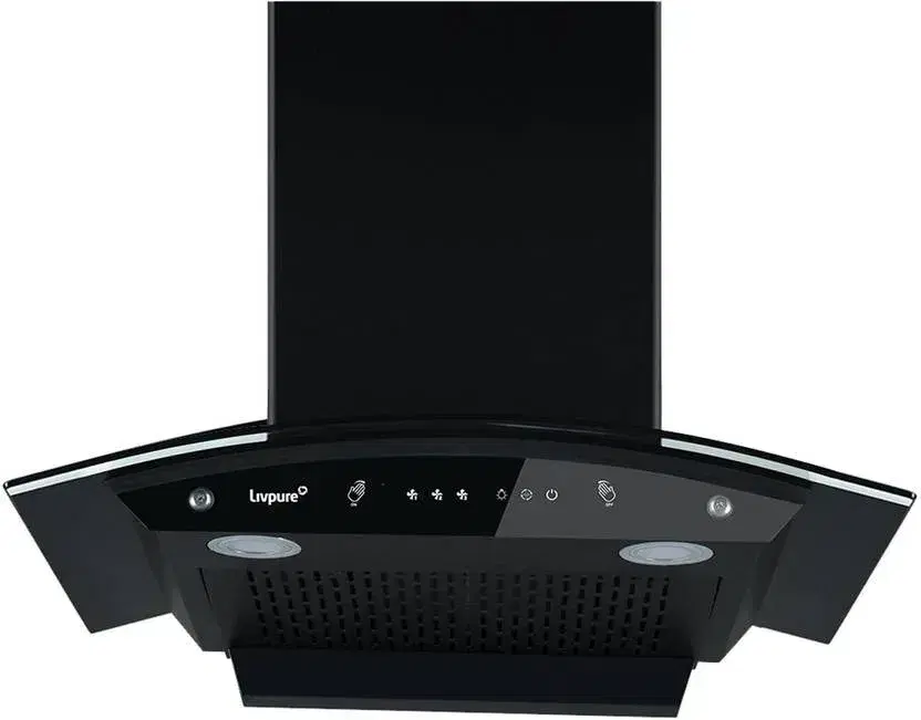 Livpure Swirl-60 Auto Clean Wall Mounted Chimney (Black 1400 CMH)