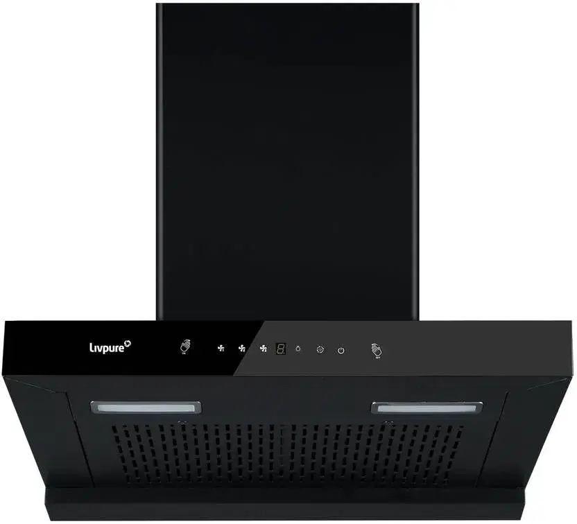 Livpure Ether-60 Auto Clean Wall Mounted Black 1350 CMH Chimney