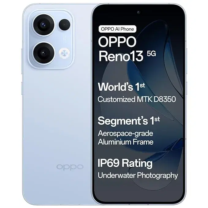 Oppo Reno13 5G (Sky Blue, 12GB RAM, 512GB Storage)