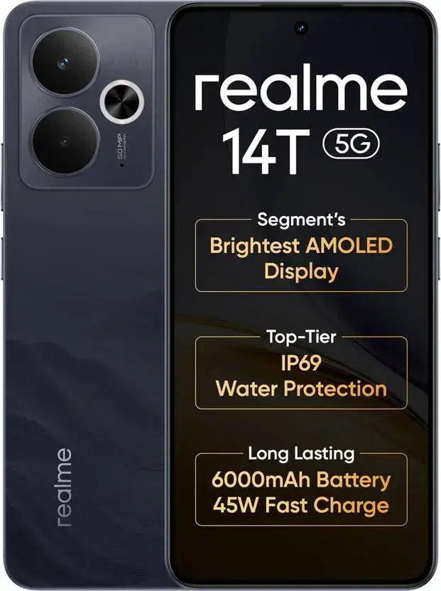 Realme 14T 5G (Obsidian Black, 128 GB) (8 GB RAM)