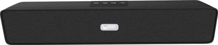 Ubon SP-70 Cool Bass Portable Speaker Powered with 1600mAh Battery and 10W Speaker 10 W Bluetooth Soundbar (Black, Stereo Channel)
