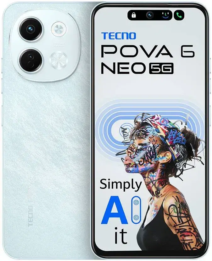 Tecno Pova 6 Neo (Azure Sky, 128 GB) (6 GB RAM)