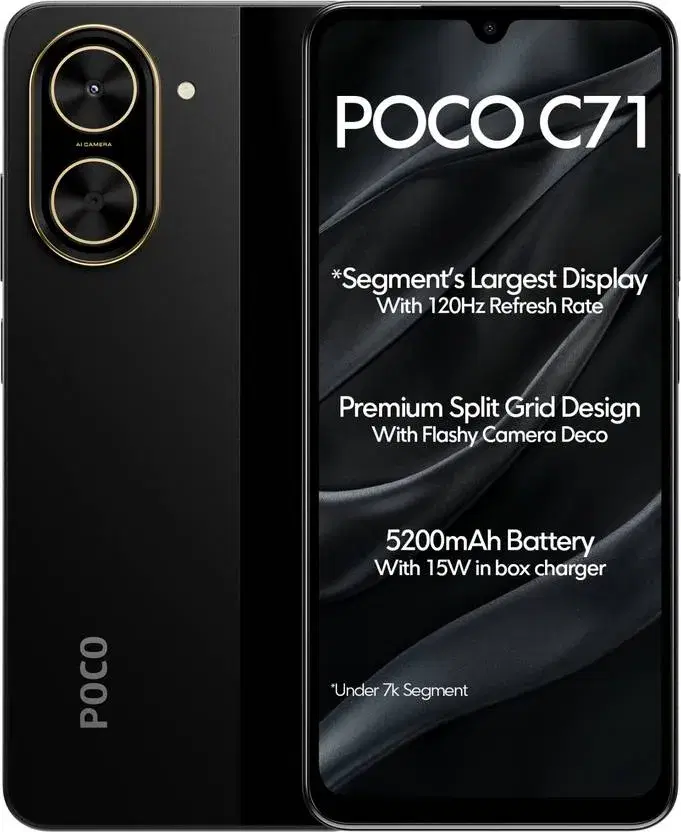 Poco C71 (Power Black, 64 GB) (4 GB RAM)