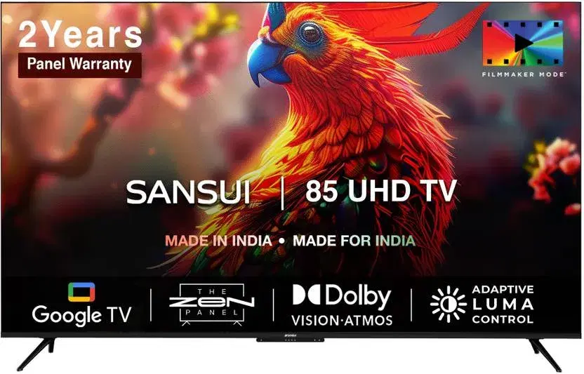 Sansui 216 cm (85 Inches) 4K UHD Smart LED TV (JSW85GSUHDFF)