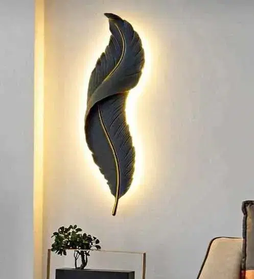 Wall Decor Light Metal & Wing Type (Model: 8001-Black)