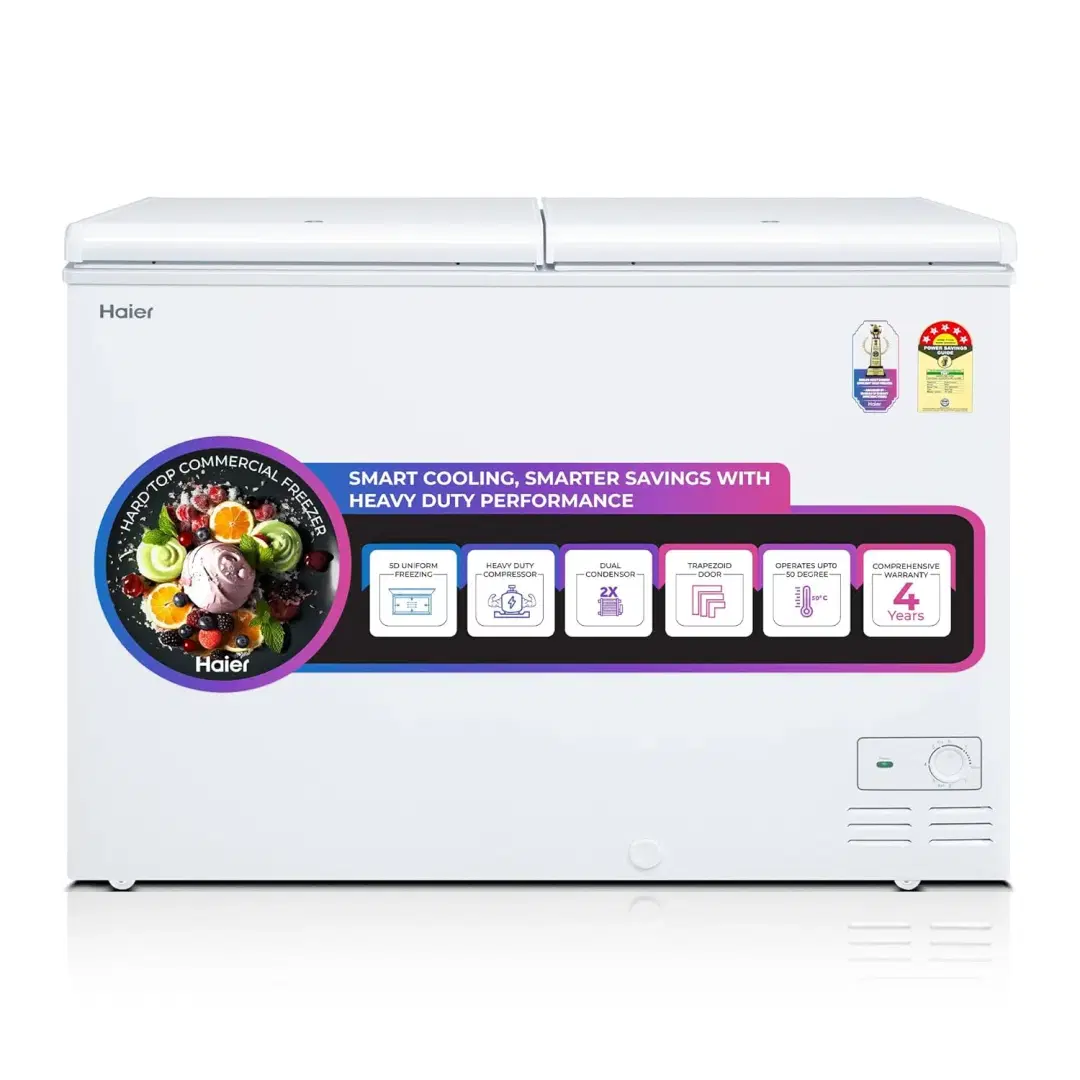 Haier HFC-500DM5, 5 Star Rating Double Door Convertible Deep Freezer, 5 Side Freezing, Dual Condenser