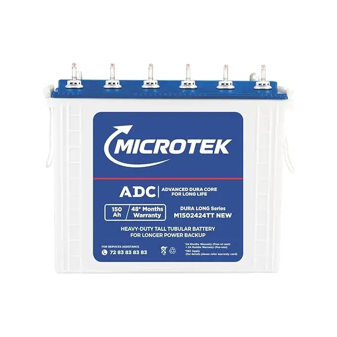Microtek Dura Long M1502424TT | 150Ah Tall Tubular Inverter Battery with Advanced Dura Core Technology