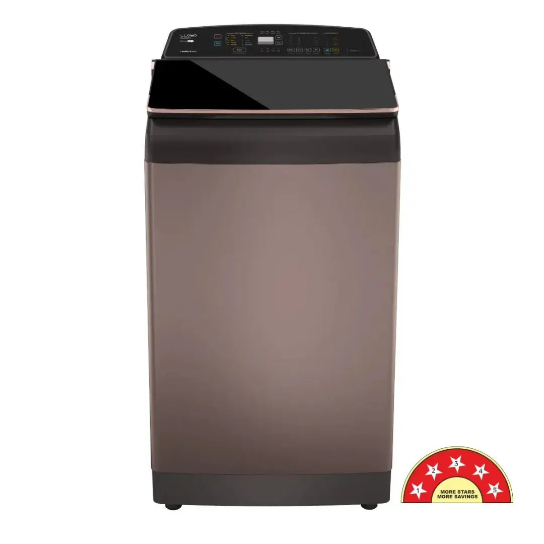 Havells-Lloyd 8.5 Kg 5 Star Fully Automatic Intelli Inverter Motor Top Load Novante Iot With With In Built Heater Washing Machine (GLWT855N12CB Copper Blush)