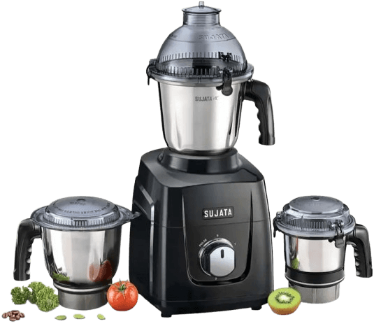 Sujata Mixer Grinder 1000 W Mixer Grinder (MG 02 | 3 Jars | Black)