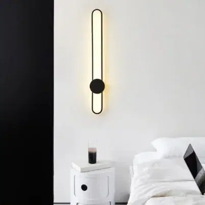 Wall Decor Light Metal & Rectangular Type – 600mm (Model: 398-BK)