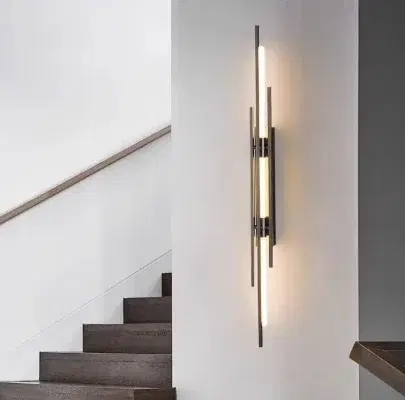 Wall Decor Light Metal & Rectangular Type 600mm (Model: 855-BK)