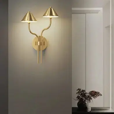 Wall Decor Light Metal & Wall Lamp Type (Model: 8506-2W/GD)