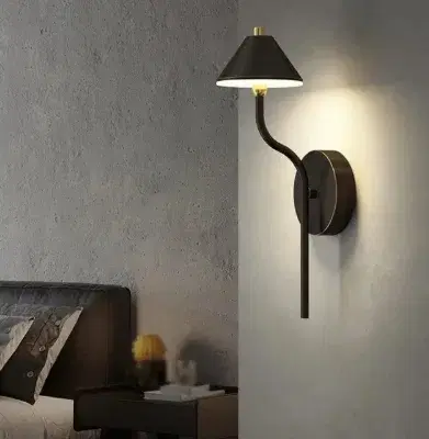Wall Decor Light Metal & Wall Lamp Type (Model: 8506-1W/BK)