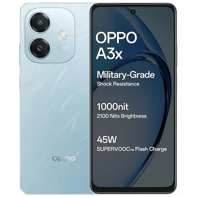 Oppo A3x 4G (Ocean Blue, 128 GB) (4 GB RAM)