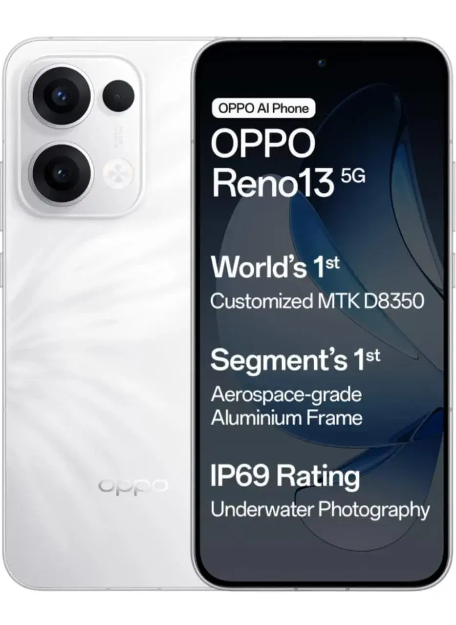Oppo Reno 13 5G (Ivory White,8 GB RAM, 128 GB Storage)