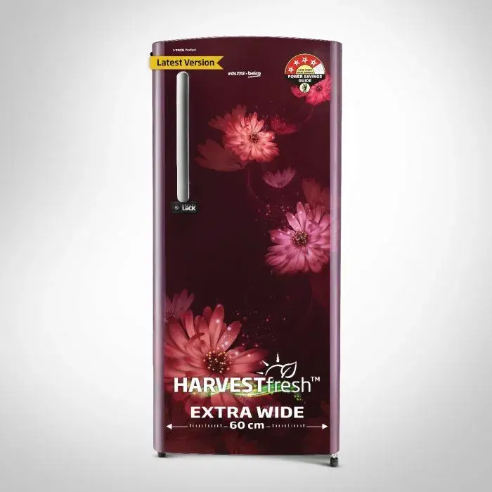 Voltas Beko 185 L, 4 Star, Single Door DC Refrigerator (Dahlia Wine),RDC220B/W0DWE0M000UGD