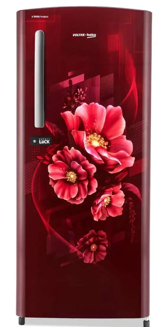 Voltas Beko 210 L, 3 Star, Single Door Direct Cool Refrigerator (Wine Flower) – RDC245C/W0BWE0M000UGD