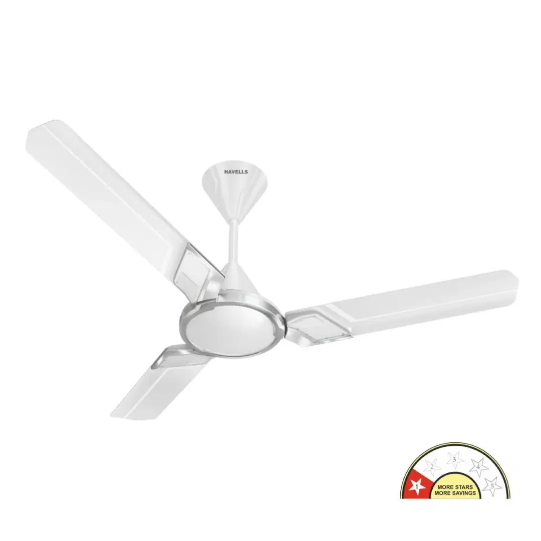 Havells Zester ES Decorative Ceiling Fan 1200 mm Sweep Pearl White