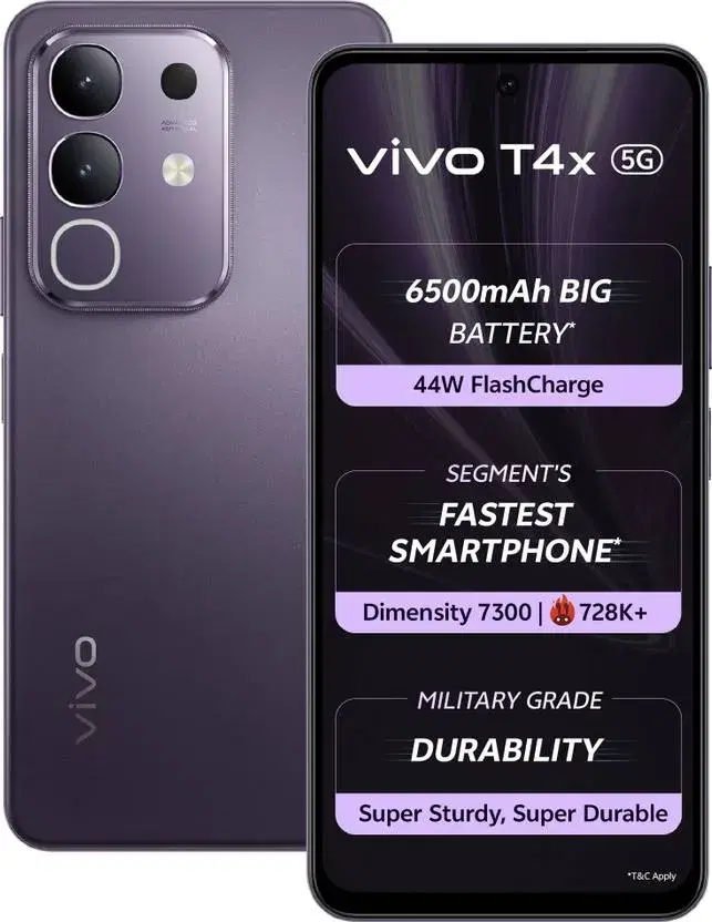 Vivo T4x 5G (Pronto Purple, 256 GB) (8 GB RAM)