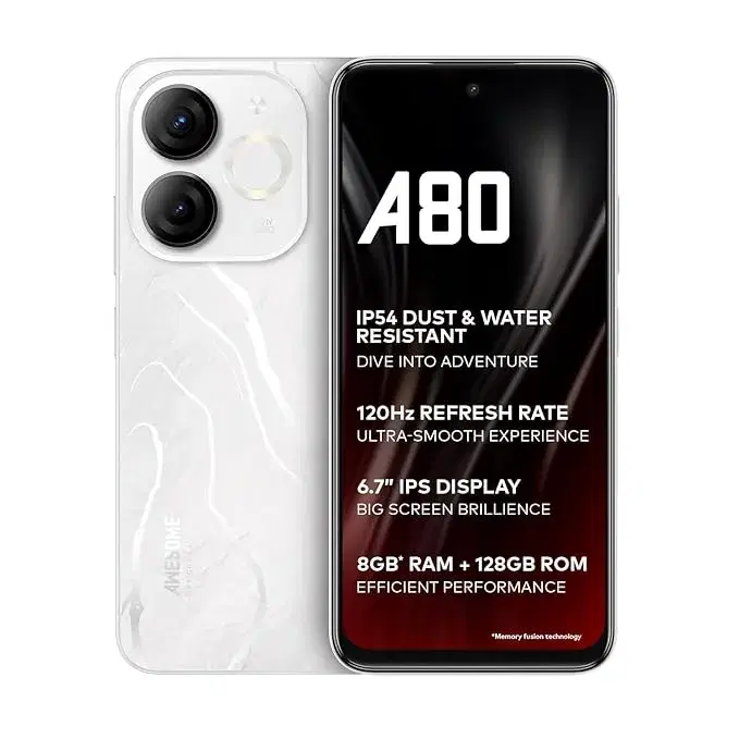 Itel A80 (Glacier White, 128 GB) (4 GB RAM)