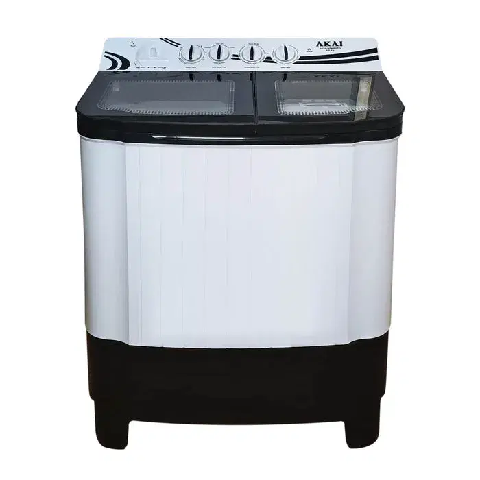 Akai 9.5Kg Semi Automatic Top Load Washing Machine AKSA-95WBHTG Black