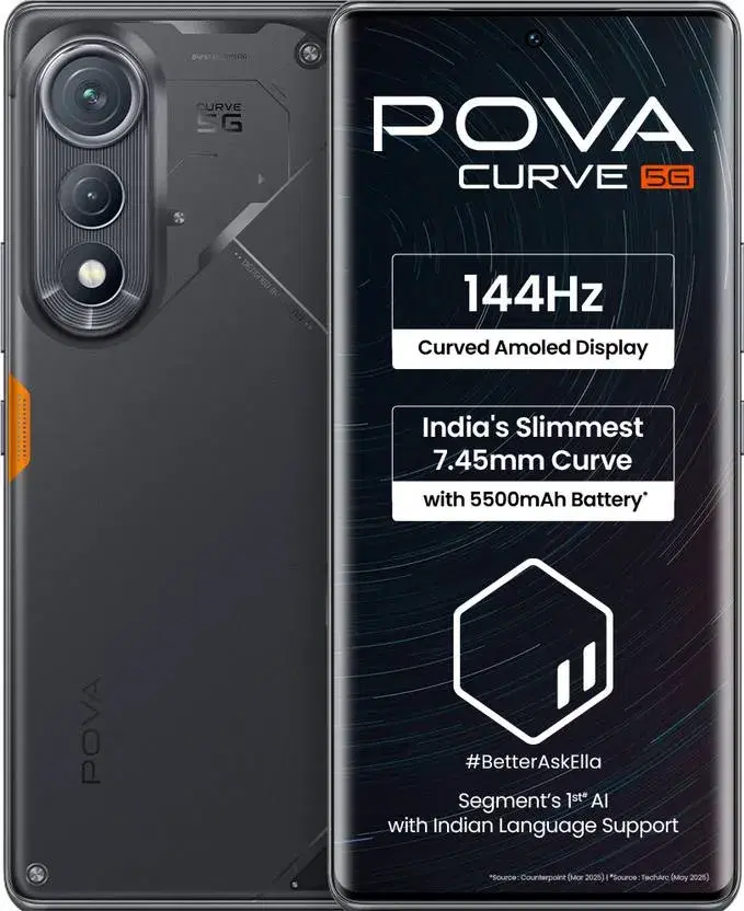 Tecno Pova Curve 5G (Geek Black, 128 GB) (6 GB RAM)