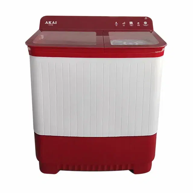 Akai 12.5 KG Semi Automatic Top Load Washing Machine (AKSA-125DRTG Red)