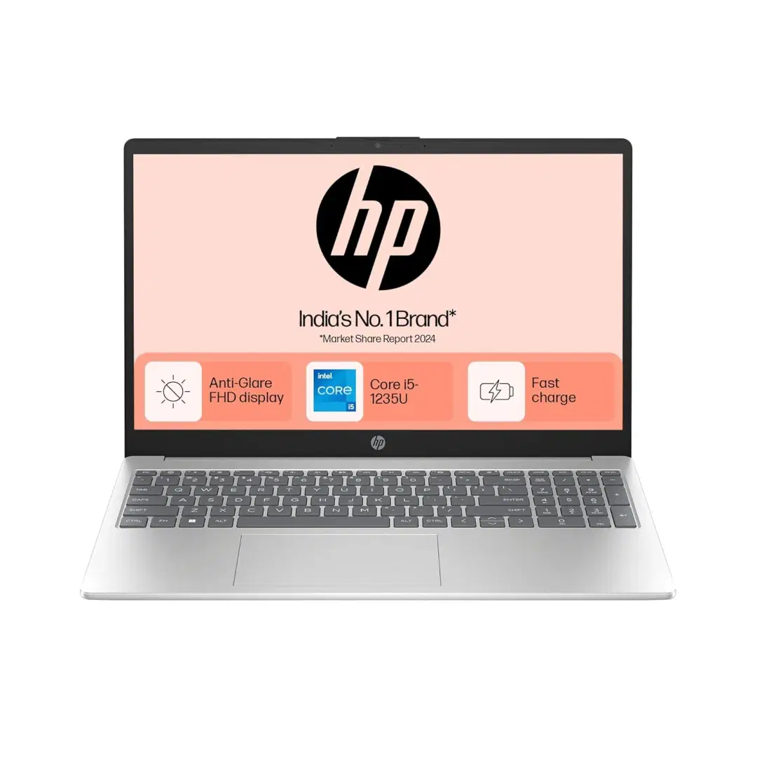 HP Battery_King 15,12th Gen Intel Core i5-1235U, 8GB DDR4,1TB SSD, (Win 11,MSO 2021,Silver,1.59 Kg),15.6-Inch(39.6 Cm) FHD Laptop, UHD Graphics,1080P FHD Camera W/Privacy Shutter,Backlit KB,FD0112TU