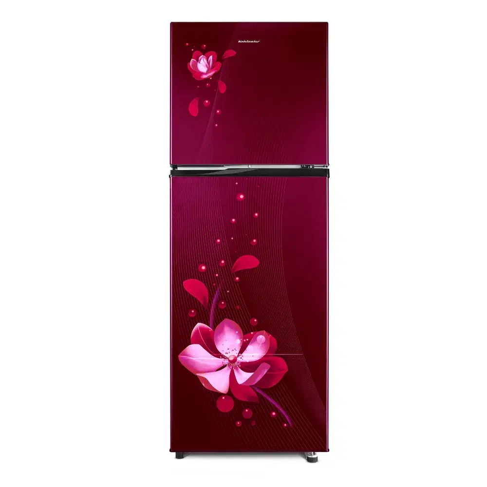 Kelvinator 275 Litre 2 Star Double Door Convertible Refrigerator (Mangolia Maroon Floral, KRF-G280RBVMMZ)