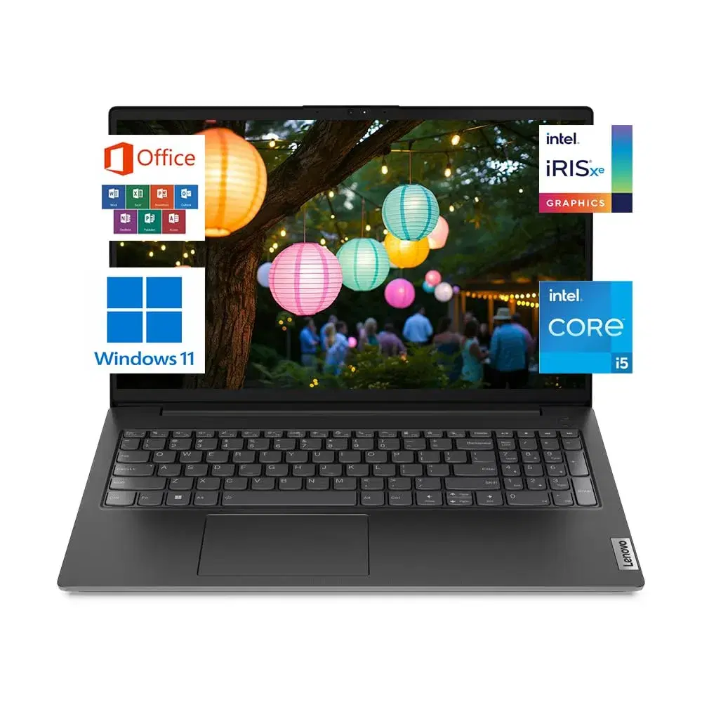 Lenovo V15 Gen Laptop, FHD Anti-Glare Display, Intel Core i5 12th Gen (1235U), 8GB RAM, 512GB SSD, Webcam, HDMI, Wi-Fi, Windows 11, MS-Office,