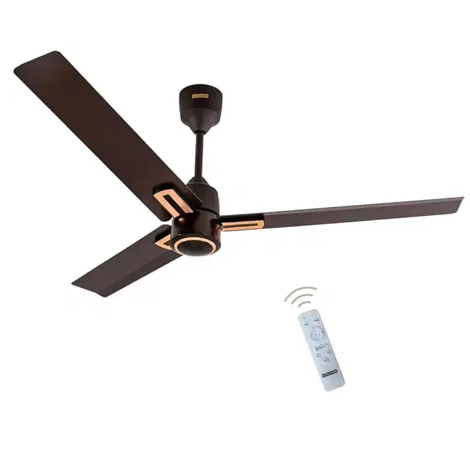 Usha AeroEdge Plus 1200mm BLDC Ceiling Fan with IR Remote | LED Indicator | 2 Year Warranty | (Smoke Brown)