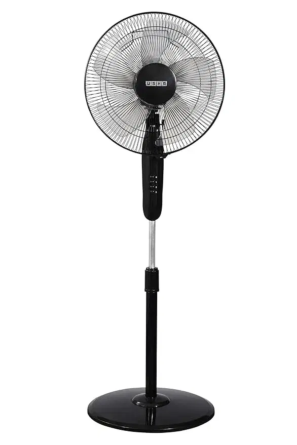 Usha Pentacool 5 Blade 400mm Pedestal Fan (Black)