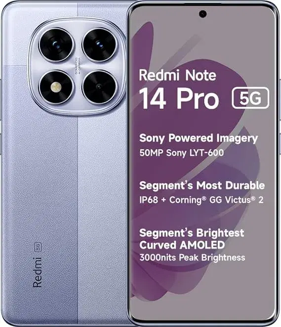 Redmi Note 14 Pro+ 5G (Phantom Purple, 512 GB) (12 GB RAM)
