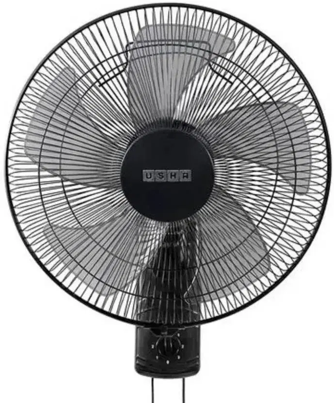 Usha Cyclotron 400 mm 5 Blade Wall Fan (Black)