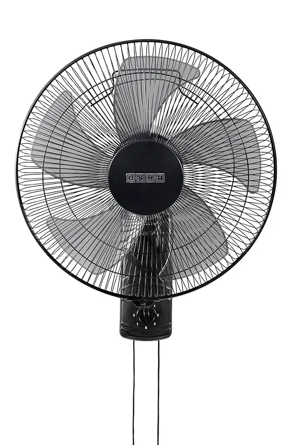 Usha Pentacool 5 Blade 400mm Wall Fan (Black)