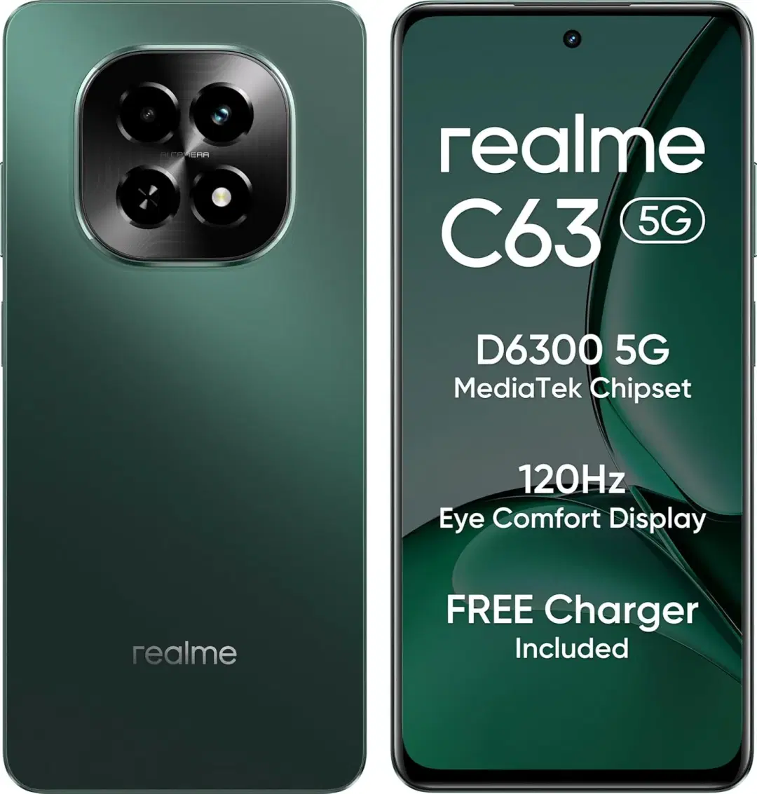 Realme C63 5G (Forest Green, 4GB RAM, 128GB Storage)