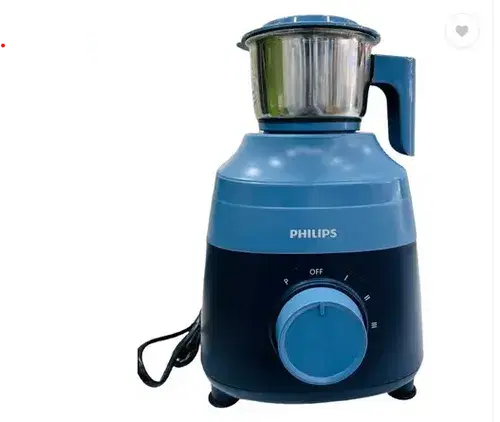 Philips HL1000/02 500W Mixer Grinder with 3 Stainless Steel Jars | Compact Design | Navy Blue | 5-Year Motor Warranty