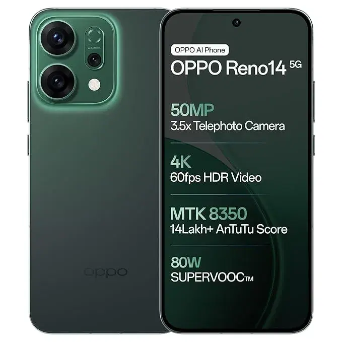 Oppo Reno14 5G (Forest Green, 256 GB) (12 GB RAM)