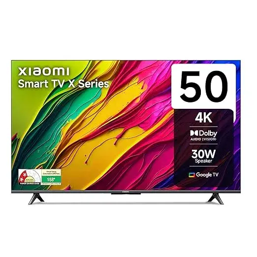 Xiaomi MI 125 cm (50 inches) X Series 4K LED Smart Google TV L50MA-AUIN (Black) | X GTV 2024