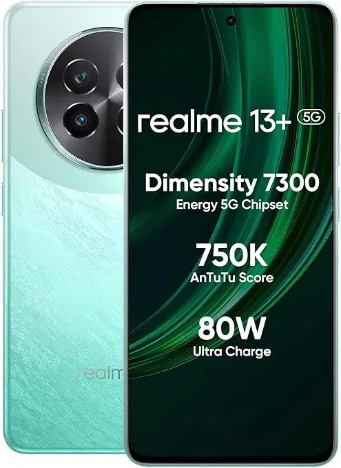 Realme 13+ 5G (Speed Green, 12GB RAM, 256GB Storage)