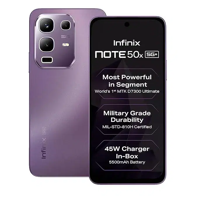 Infinix Note 50x 5G+ (Enchanted Purple, 128 GB) (6 GB RAM)