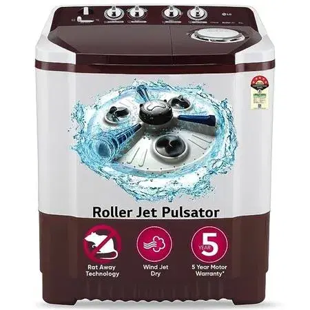 LG 8 kg Semi Automatic Top Load Washing Machine Maroon (P8035SRAZA)