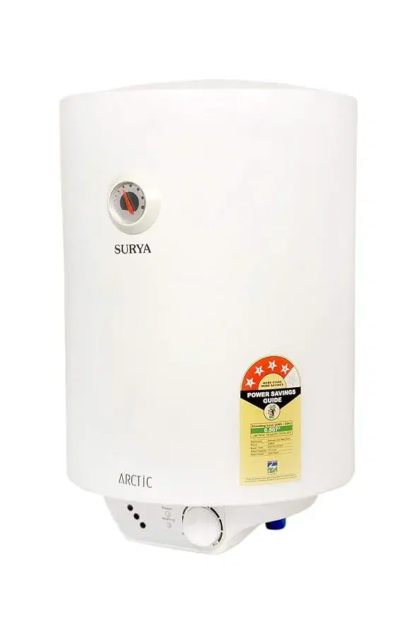 Surya Arctic Metal Body 25 L Geyser with 4 Star Rating (White, Standard size)