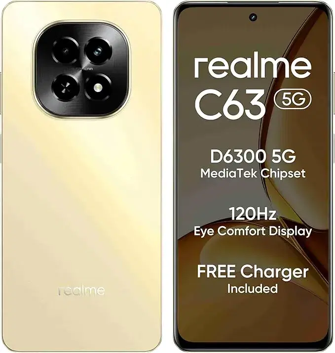 Realme C63 5G (Starry Gold, 4GB RAM, 128GB Storage)
