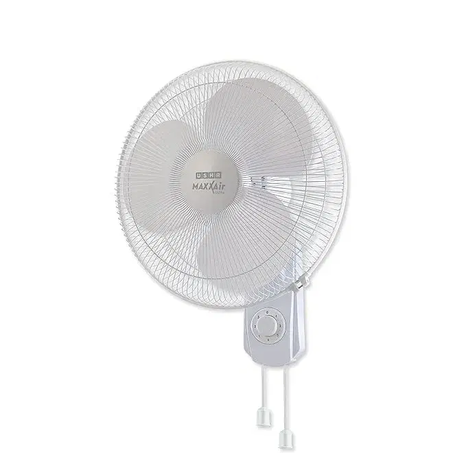 USHA Maxx Air Ultra Wall Fan | 400MM Sweep Size | 1350:RPM | Aerodynamic Blade Design for High Air Delivery | Anti - Rust Protection | 100% Copper Motor | 2 Year Warranty | White