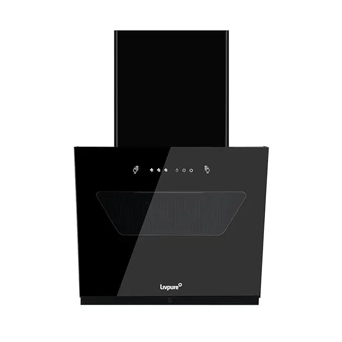 Livpure Drift 90 1350 m3/hr Slant | Filterless Autoclean Kitchen Chimney |10 Yr Warranty On Motor, 2 Yr Comprehensive |Touch & Gesture Control, Black