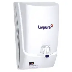 LIVPURE GLITZ SILVER 7 L RO + UF Water Purifier (White)